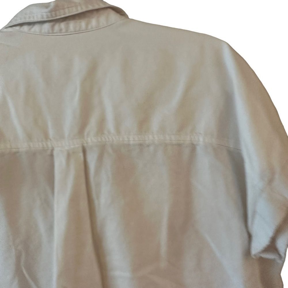 Universal Thread short sleeved white utility shirt w/collar & half buttons - Picture 6 of 14